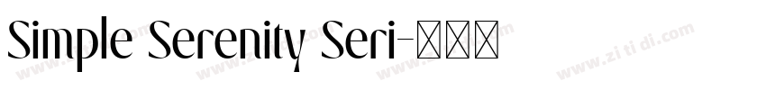 Simple Serenity Seri字体转换